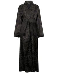 Roberto Cavalli - Long-Sleeved Side-Slit Silk Dress - Lyst