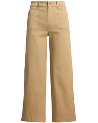 Ralph Lauren - Stretch-Chino Wide-Leg Trousers - Lyst