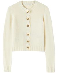 Palm Angels - Cardigan With Curved Logo - Lyst