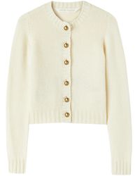 Palm Angels - Cardigan With Curved Logo - Lyst