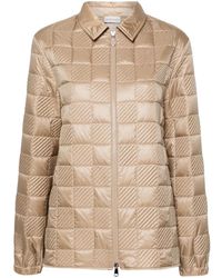 Moncler - Giacca Con Applicazione Logo - Lyst