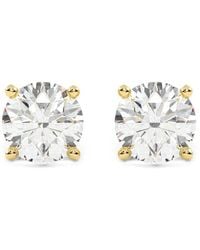 Diamond Essentials - Diamond-Solitaire Earrings - Lyst