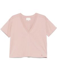 Loulou de Saison - T-Shirt Mit V-Ausschnitt - Lyst
