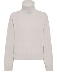 Brunello Cucinelli - Geribbelde Coltrui - Lyst