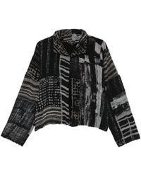Yavi - Patchwork-Pattern Crinkled Jacket - Lyst