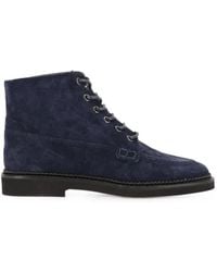 Tod's - Lace-Up Suede Ankle Boots - Lyst