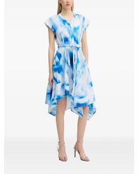 DKNY - Tie-Dye Linen Asymmetric Dress - Lyst