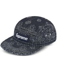 Supreme - Bandana-Jacquard Denim Cap - Lyst