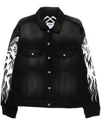 Warren Lotas - Graphic-Print Denim Jacket - Lyst