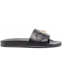 Versace - Slides With Medusa Biggie Application - Lyst