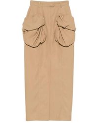 Viktor & Rolf - Pleated-Pocket Maxi Skirt - Lyst