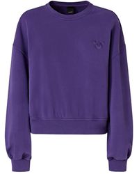 Pinko - Sweat En Coton À Logo Brodé - Lyst
