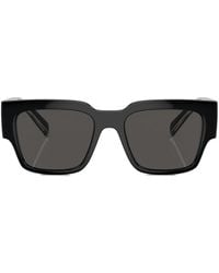 Dolce & Gabbana - Logo-Print Square-Frame Sunglasses - Lyst