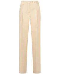 Alberta Ferretti - High-Waisted Pleated Trousers - Lyst