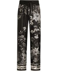 Dolce & Gabbana - Flower Bouquet-Print Vanity Jacquard Twill Trousers - Lyst