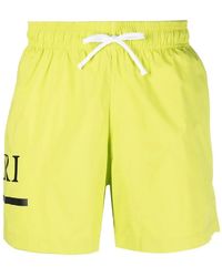 Amiri - Logo-Print Drawstring Swim Shorts - Lyst
