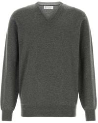 Brunello Cucinelli - Cashmere V-Neck Sweater - Lyst