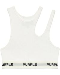 Purple Brand - Cut-Out Cropped Top - Lyst