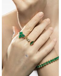 SHAY - Emerald And Diamond Cluster Ring - Lyst
