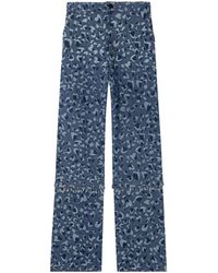 AZ FACTORY - Linda Leopard-print Wide-leg Trousers - Lyst