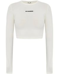 Jil Sander - Logo-Print Bikini Top - Lyst