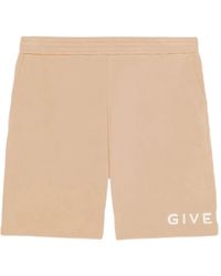 Givenchy - Shorts Met Geborduurd Logo En Elastische Taille - Lyst
