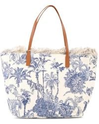 MC2 Saint Barth - City Fringed Jungle-Print Tote Bag - Lyst
