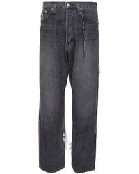 Mastermind Japan - Jeans Con Design Patchwork - Lyst
