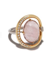 Charlotte Chesnais - 18kt Rose Gold Project Special Surmesure Pink Gemstone And Diamond Ring - Lyst