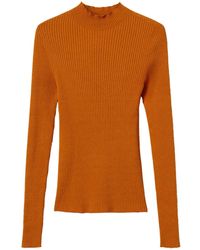 Twinset - Maglione A Coste Con Collo Alto - Lyst