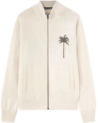Palm Angels - Knit-Palm Zip-Up Cardigan - Lyst