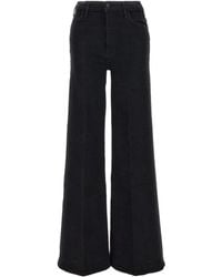 Mother - Jean À Détail De Logo - Lyst