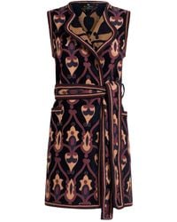 Etro - Jacquard-Pattern Belted Mini Dress - Lyst