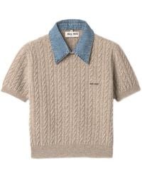 Miu Miu - Wool And Cashmere Knit Sweater - Lyst