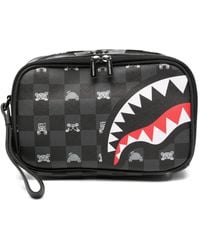 Sprayground - Shark-Print Checked Wash Bag - Lyst