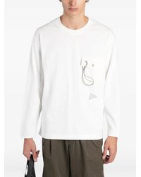 and wander - Carabiner-Detail Long-Sleeve T-Shirt - Lyst