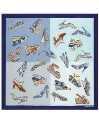Ferragamo - Genio Print Square Scarf - Lyst