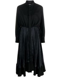 Sacai - Layered Pinstripe Midi Dress - Lyst