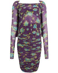 Philosophy Di Lorenzo Serafini - Robe Courte Froncée À Fleurs - Lyst