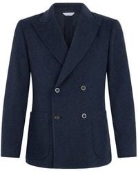 Boglioli - Double-Breasted Patch-Pocket Blazer - Lyst