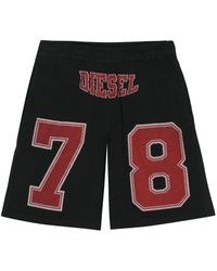 DIESEL - Pantalones cortos de deporte P-Tain con logo - Lyst