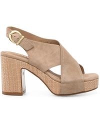 Janet & Janet - Crossover-Strap Platform Sandals - Lyst