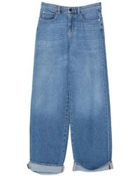 Emporio Armani - Wide-Leg Jeans - Lyst