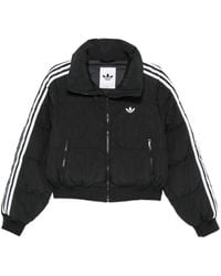 adidas - Three-Stripes Logo Puffer Jacket - Lyst