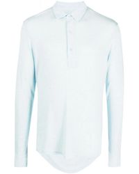 Orlebar Brown - Piqué Long-Sleeve Polo Shirt - Lyst