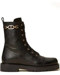 Twinset - Lace-Up Chain Boots - Lyst
