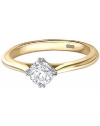 Pragnell - 18kt Yellow Gold Windsor Diamond Ring - Lyst