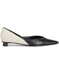 Ami Paris - Pointed Flat Leather Pumps - Lyst