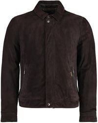 Moorer - Anfossi Zip-Up Leather Jacket - Lyst