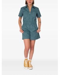 A.P.C. - Playsuit Met Korte Mouwen En Rits - Lyst
